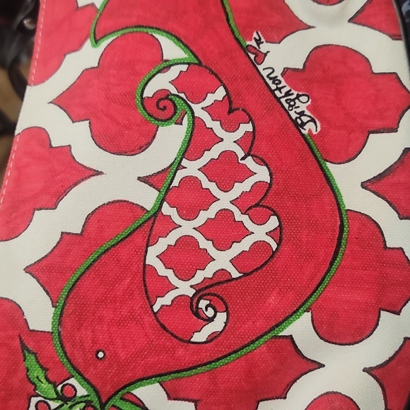 BRIGHTON love dove red white black Christmas crossbody pouch bag purse handbag - Picture 4 of 5